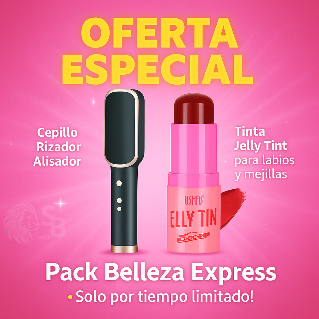 Pack Belleza Express™ Cabello liso y labios radiantes en solo minutos.