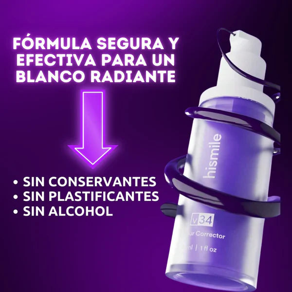 Sonríe al instante: V34, el efecto visual que neutraliza tonos amarillos sin peróxido