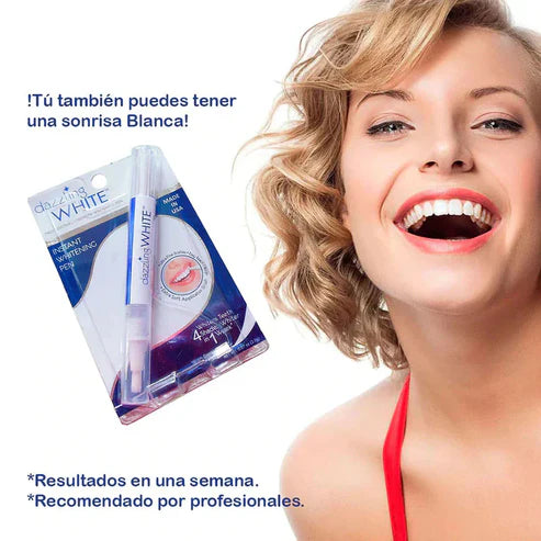 SonrisaFlash™ Sonrisa más blanca en solo minutos con nuestro Lápiz Blanqueador 2x1