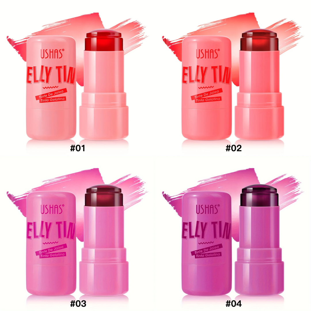 Jelly Tint™ Rubor y Labial en Gelatina para un Look Natural y Radiante (Pack x4)