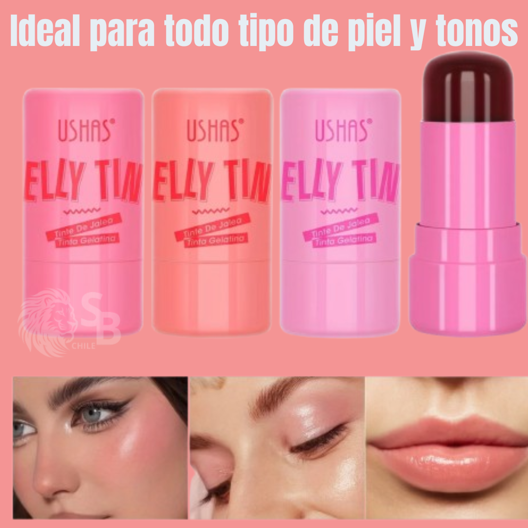 Jelly Tint™ Rubor y Labial en Gelatina para un Look Natural y Radiante (Pack x4)
