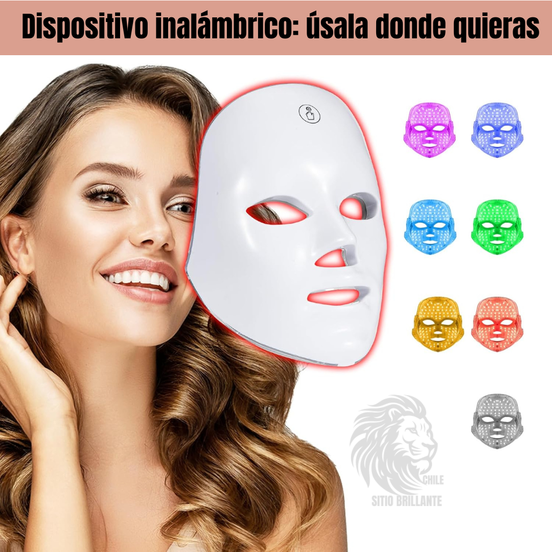 Máscara Led 7 Núcleos fototerapia facial