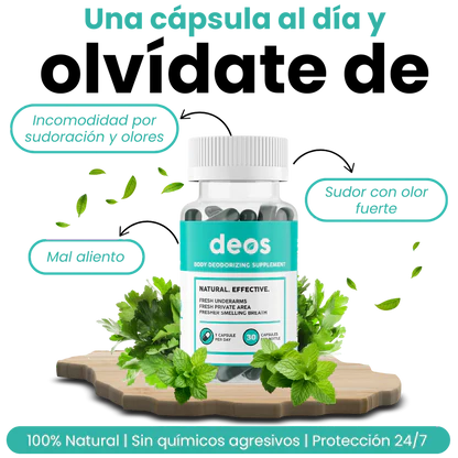 Deos™ Frescura total desde el interior, sin químicos y sin esfuerzo.