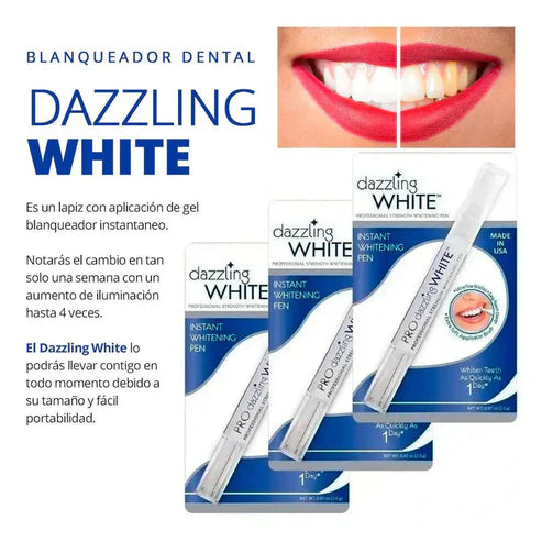 SonrisaFlash™  Sonrisa más blanca en solo minutos con nuestro Lápiz Blanqueador 2x1