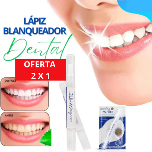 SonrisaFlash™  Sonrisa más blanca en solo minutos con nuestro Lápiz Blanqueador 2x1