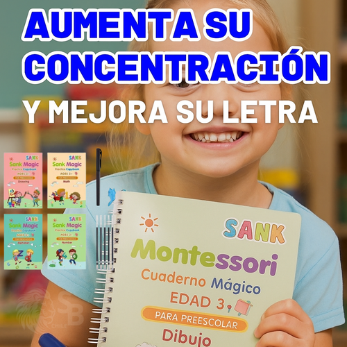 Set Cuaderno Magic Caligrafía Montessori