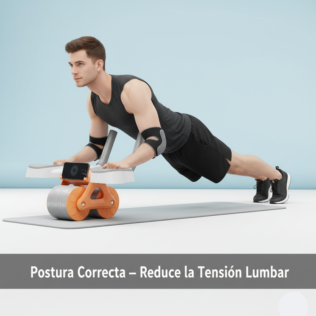 Rueda Abdominal Digital PowerCore™ Entrena tu abdomen con control, apoyo y estabilidad.