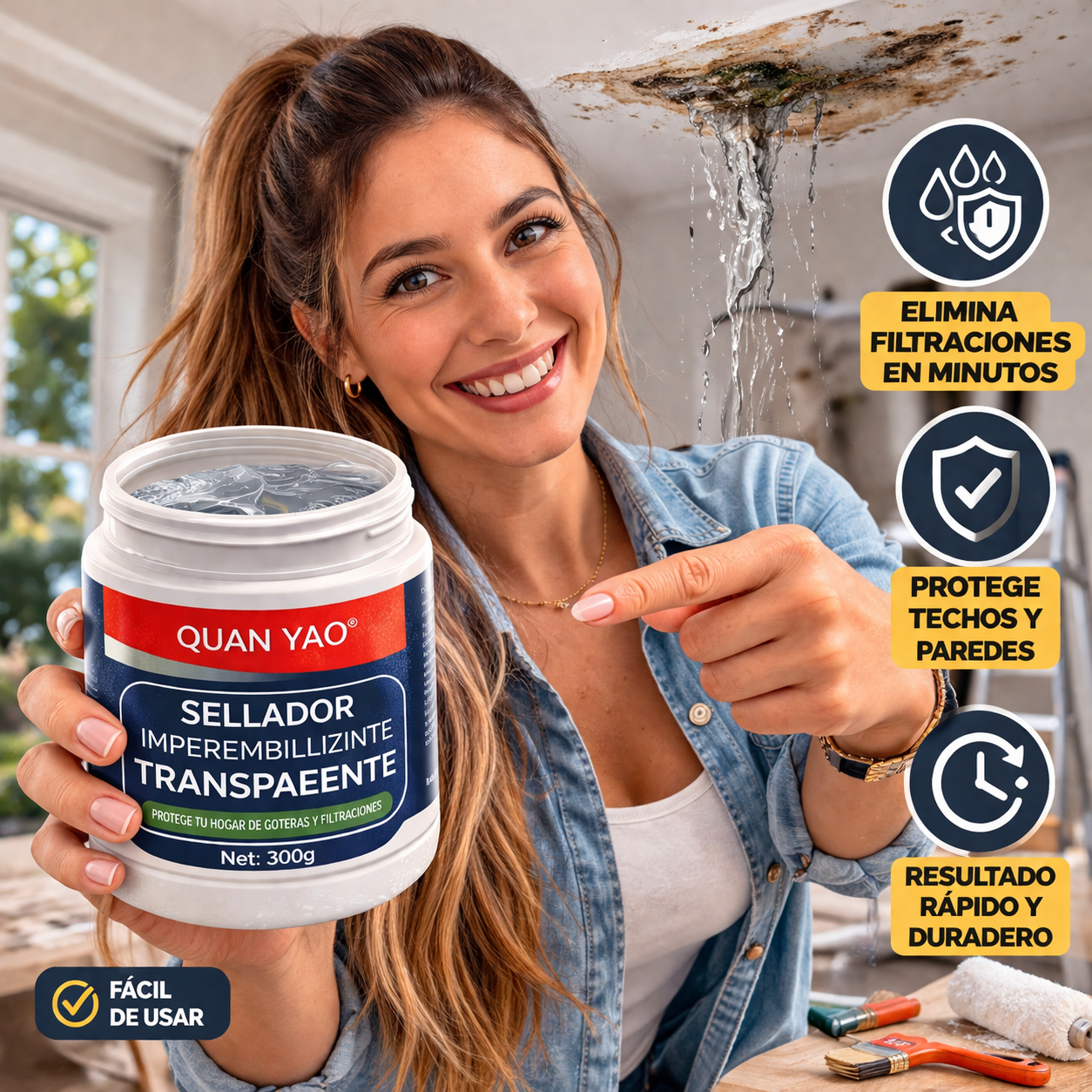 Pack X3 Adhesivo Transparente 300g Azul