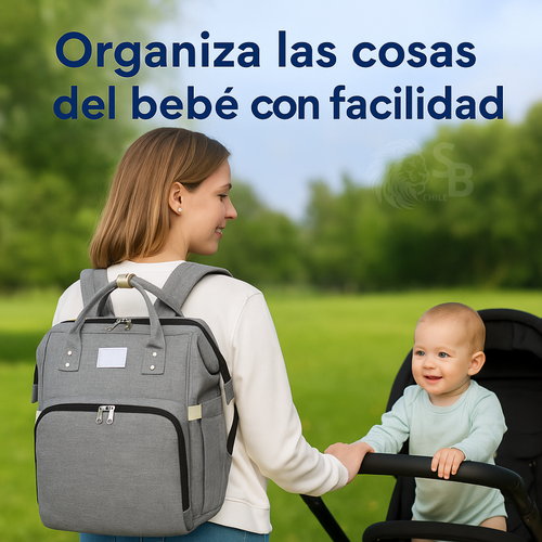 La Mochila 3 en 1 que Toda Mamá Necesita: Pañalera, Cuna y Cambiador en Uno Solo
